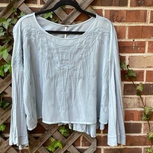 Sheer, embroidered Free People blouse